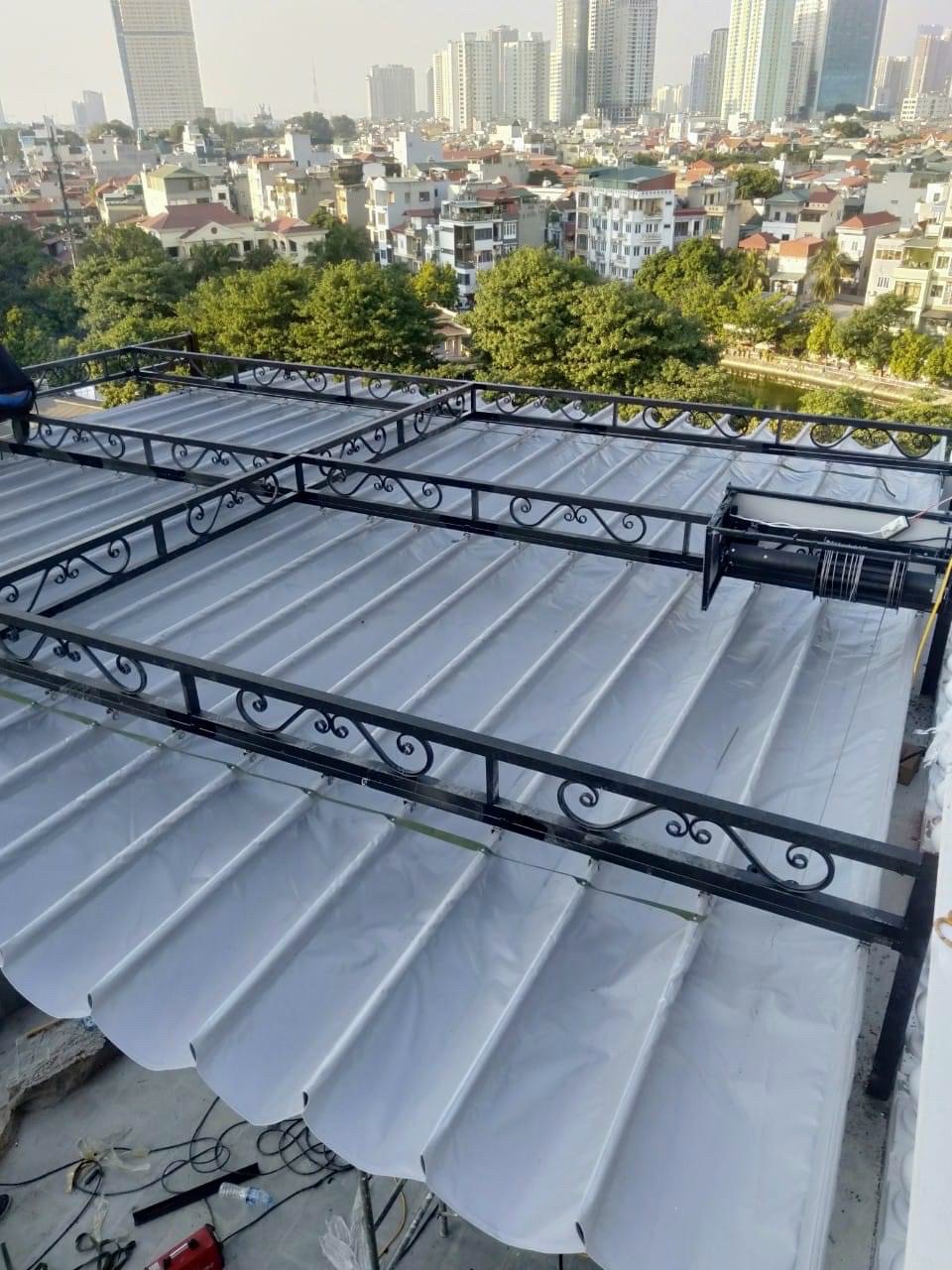 bạt mái xếp: bể bơi bạt mái xếp: bể bơi