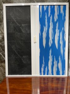 cửa lưới chống muỗi kết hợp rèm tổ ong 3